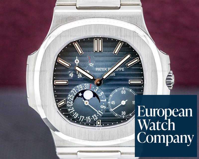 Patek Philippe Jumbo Nautilus 5712 Moonphase Power Reserve SS ORIGINAL OWNER