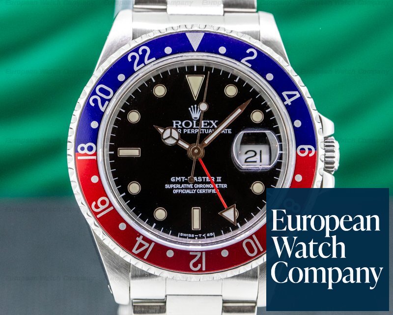 Rolex GMT Master II SS Red / Blue Pepsi Bezel 