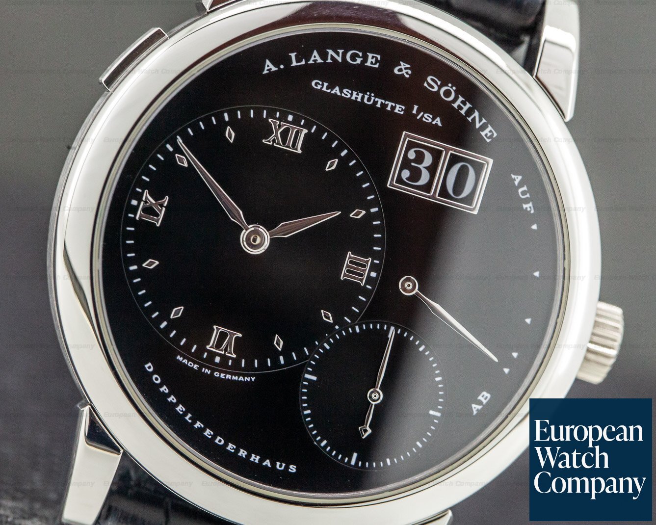 A. Lange and Sohne Lange 1 Platinum Black Dial DARTH Ref. 101.035