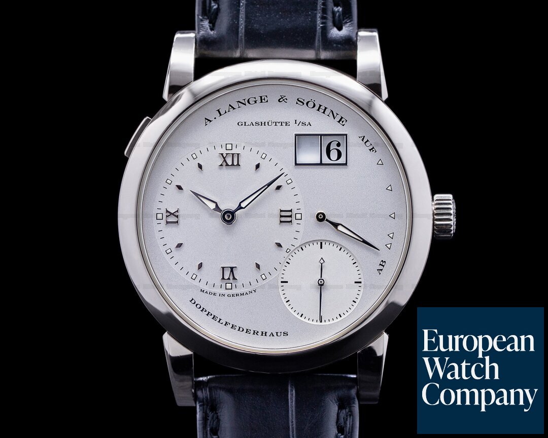 A. Lange and Sohne 101.039 Lange 1 18K White Gold Silver Dial