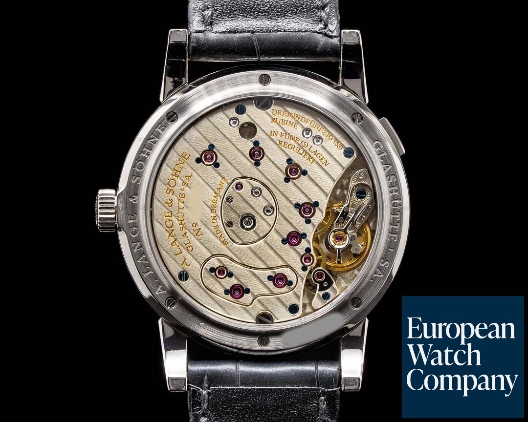 A. Lange and Sohne Lange 1 110.029 White Gold Mother of Pearl Dial / Deployant RARE Ref. 110.029