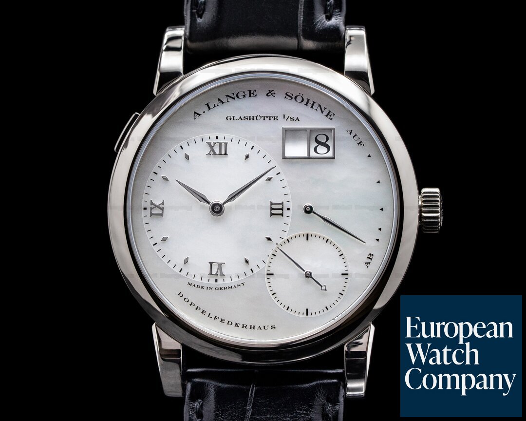 A. Lange and Sohne Lange 1 110.029 White Gold Mother of Pearl Dial FULL SET Ref. 110.029