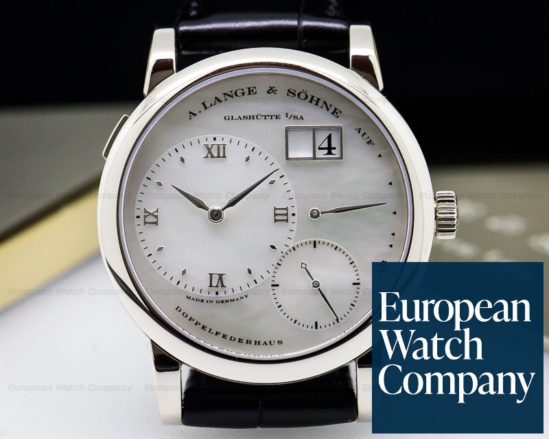 A. Lange and Sohne Lange 1 White Gold Mother of Pearl Dial Ref. 110.029