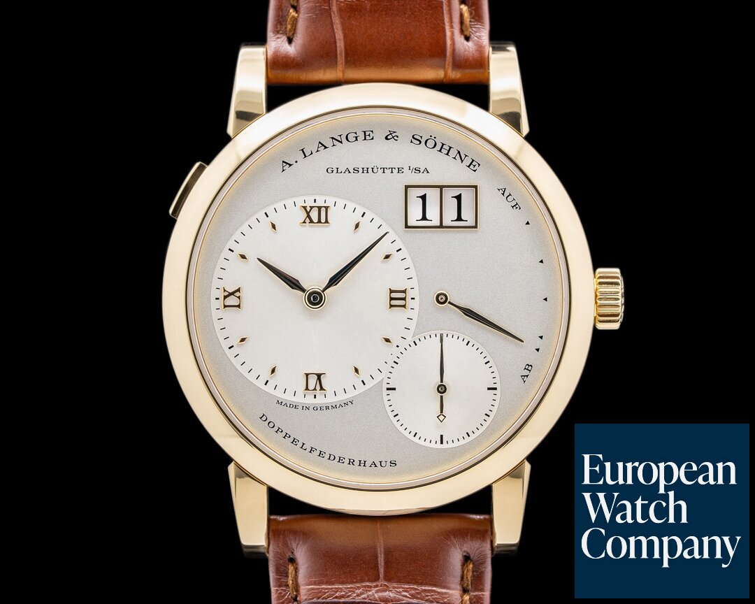 A. Lange and Sohne 191.021 Lange 1 191.021 18K Yellow Gold Silver Dial 