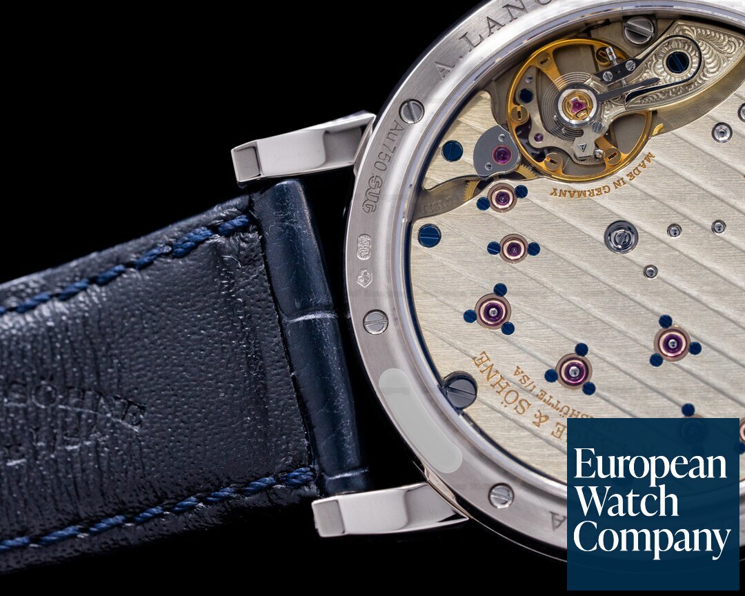 A. Lange and Sohne Lange 1 Blue Dial 18k White Gold DISCONTINUED 2022 Ref. 191.028