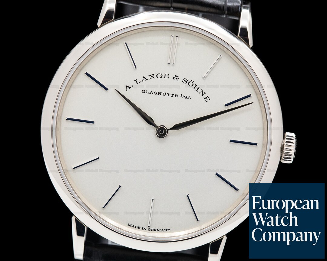 A. Lange and Sohne Saxonia Thin Manual Wind 201.027 18K White Gold Ref. 201.027