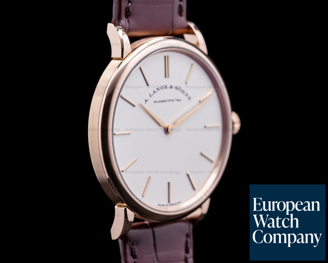 A. Lange and Sohne Saxonia Thin 37mm Manual Wind 18K Rose Gold Ref. 201.033