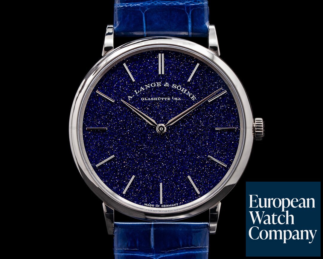 A. Lange and Sohne 205.086 Saxonia 205.086 Thin Manual Wind Blue Gold-Flux Dial