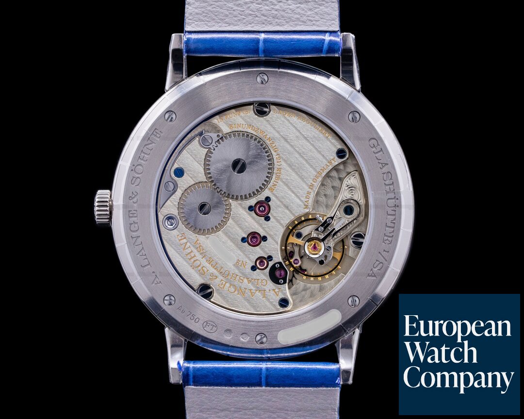 A. Lange and Sohne Saxonia Thin Manual Wind Blue Gold-Flux Dial 205.086 Ref. 205.086