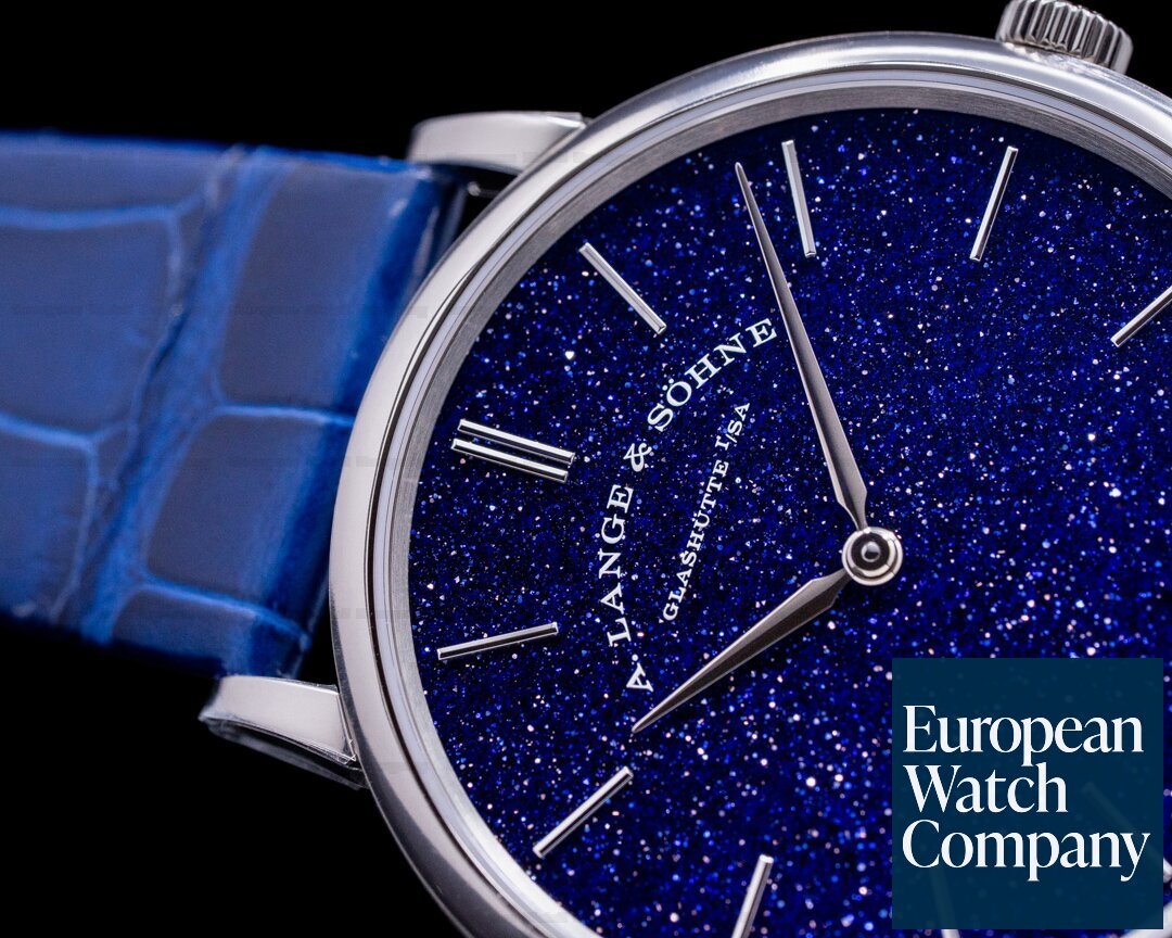 A. Lange and Sohne Saxonia Thin Manual Wind Blue Gold-Flux Dial 205.086 Ref. 205.086