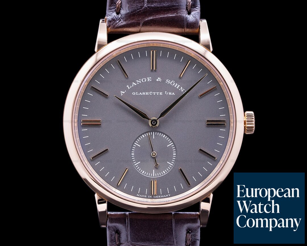 A. Lange and Sohne Saxonia Manual Wind 18K Rose / Grey Dial BOUTIQUE SERVICED Ref. 216.033