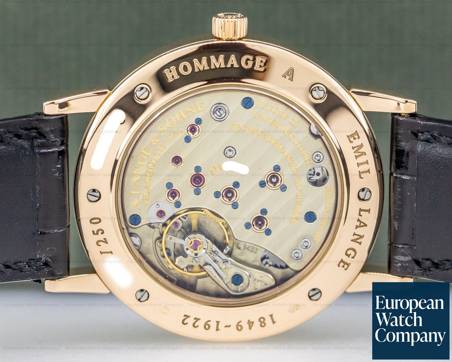 A. Lange and Sohne 1815 Moonphase Hommage to Emil Lange Rose Gold Limited Ref. 231.031