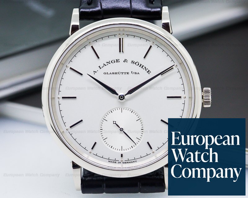 A. Lange and Sohne Saxonia Automatik 18K White Gold / Silver Dial Ref. 380.026