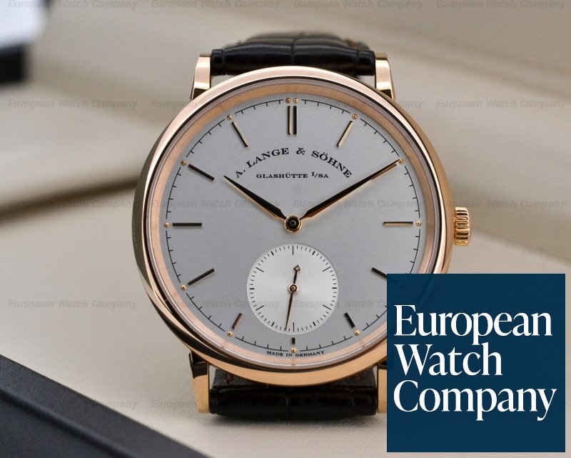 A. Lange and Sohne 380.032 Saxonia Automatik 18K Rose Gold / Silver Dial