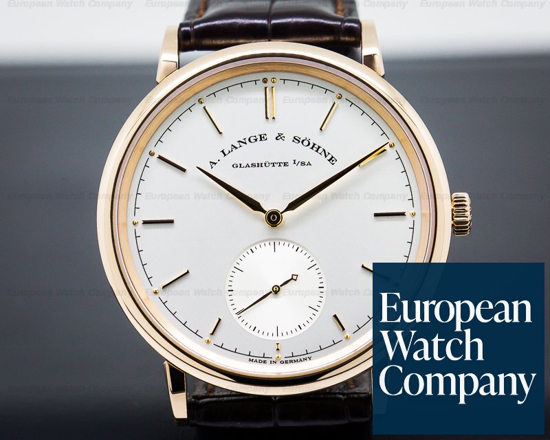 A. Lange and Sohne Saxonia Automatik 18K Rose Gold / Silver Dial Ref. 380.032