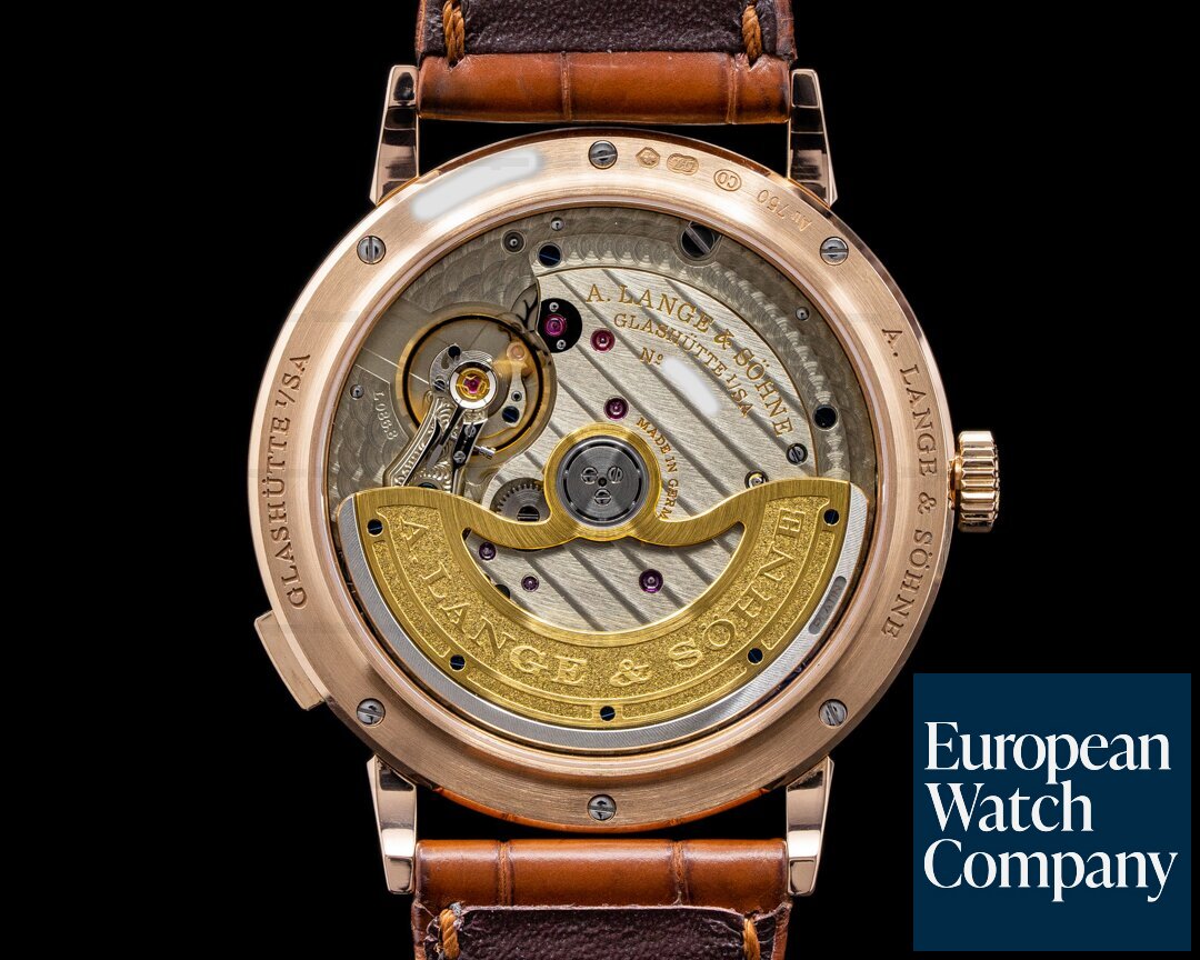 A. Lange and Sohne Saxonia 381.031 Outsize Date 18K Rose Gold / Black Dial Ref. 381.031