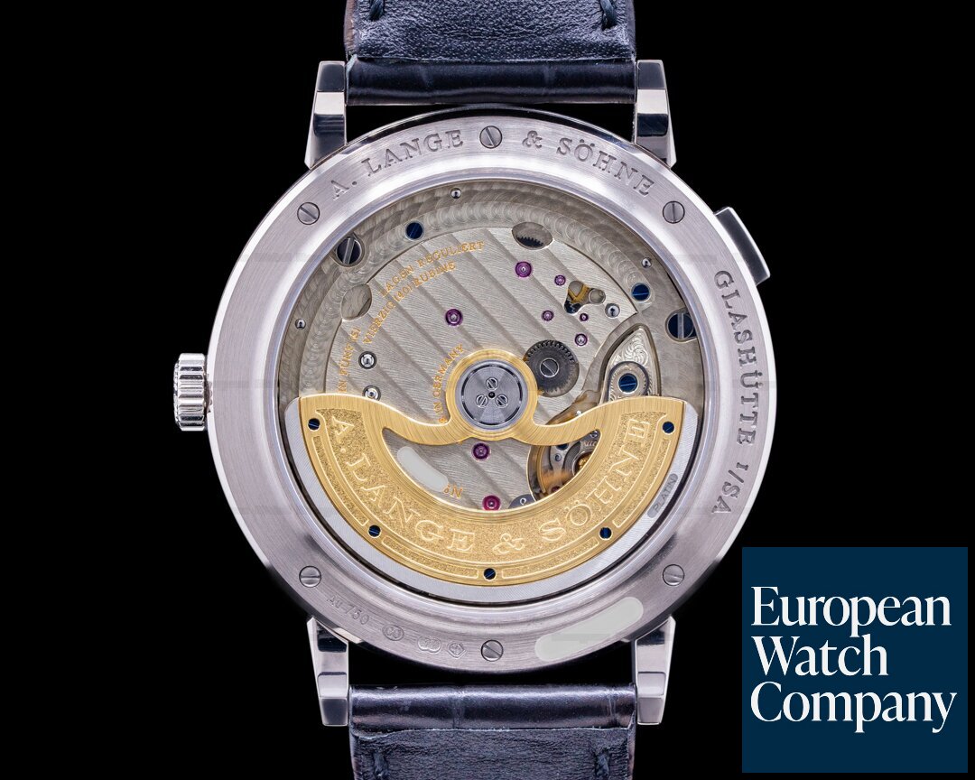 A. Lange and Sohne Saxonia Moon Phase 384.026 Automatik 18K White Gold / Silver Dial Ref. 384.026