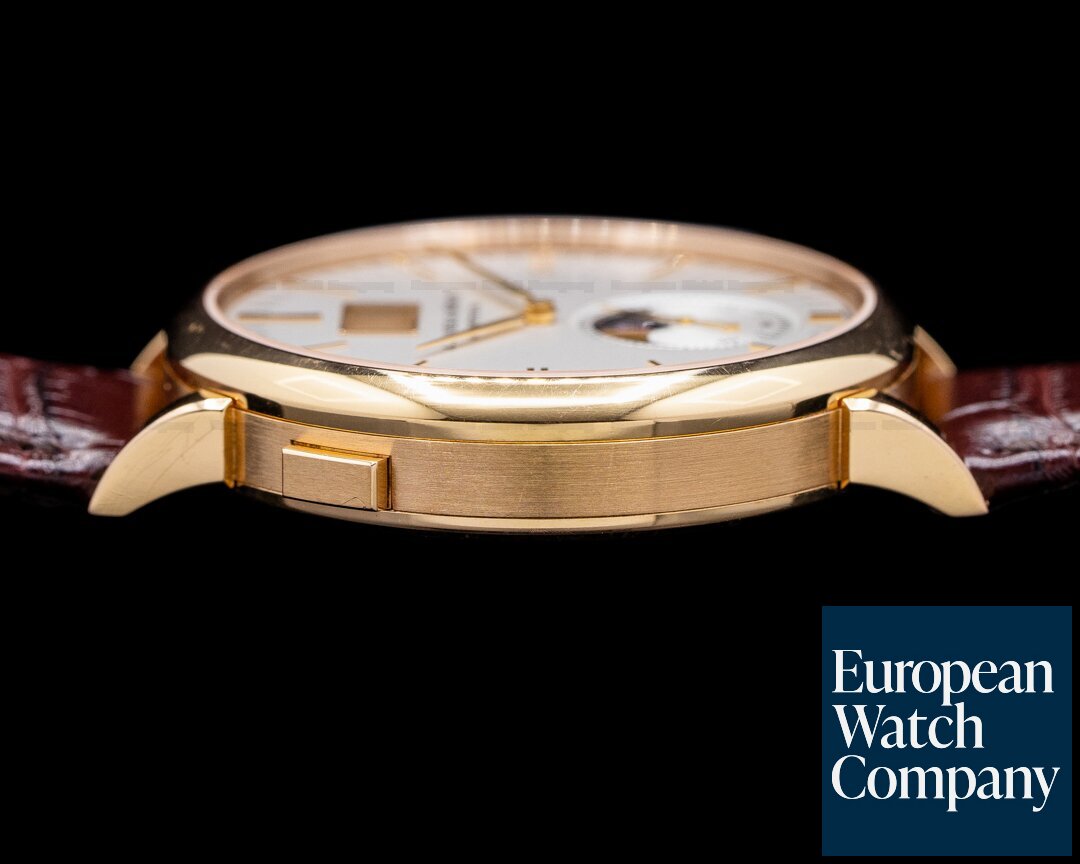 A. Lange and Sohne Saxonia Moon Phase 384.032 Automatik 18K Rose Gold / Silver Dial Ref. 384.032