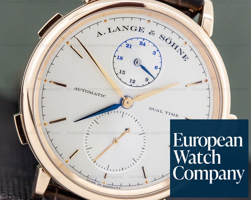 A. Lange and Sohne Saxonia Dual Time 18K Rose Gold Ref. 385.032