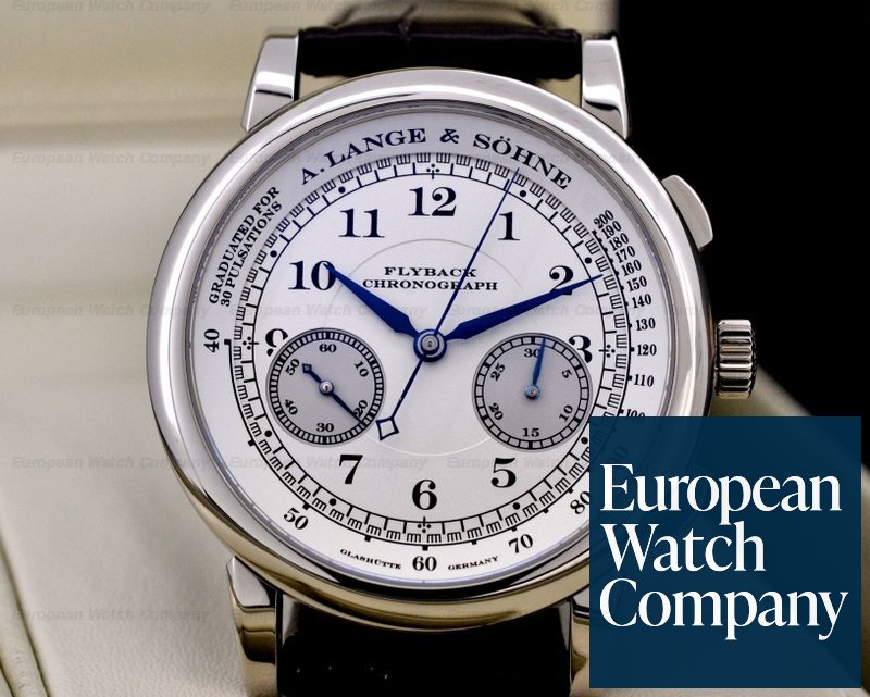 A. Lange and Sohne 401.026 1815 Flyback Chronograph Silver Dial 18K White Gold 