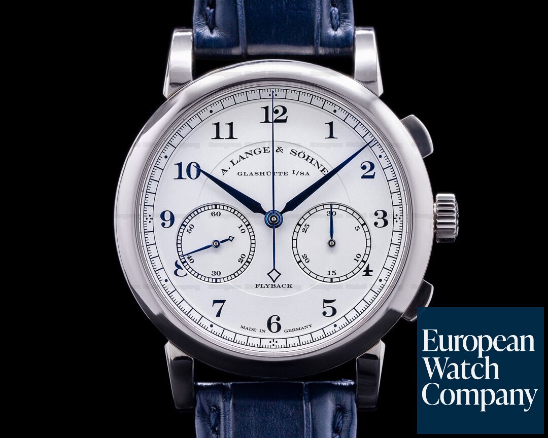 A. Lange and Sohne 1815 Flyback Chronograph 402.026 Silver Dial 18K White Gold Ref. 402.026