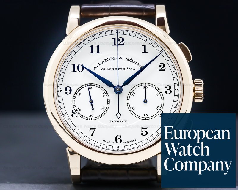 A. Lange and Sohne 1815 Chronograph 18K Rose Gold Silver Dial Ref. 402.032