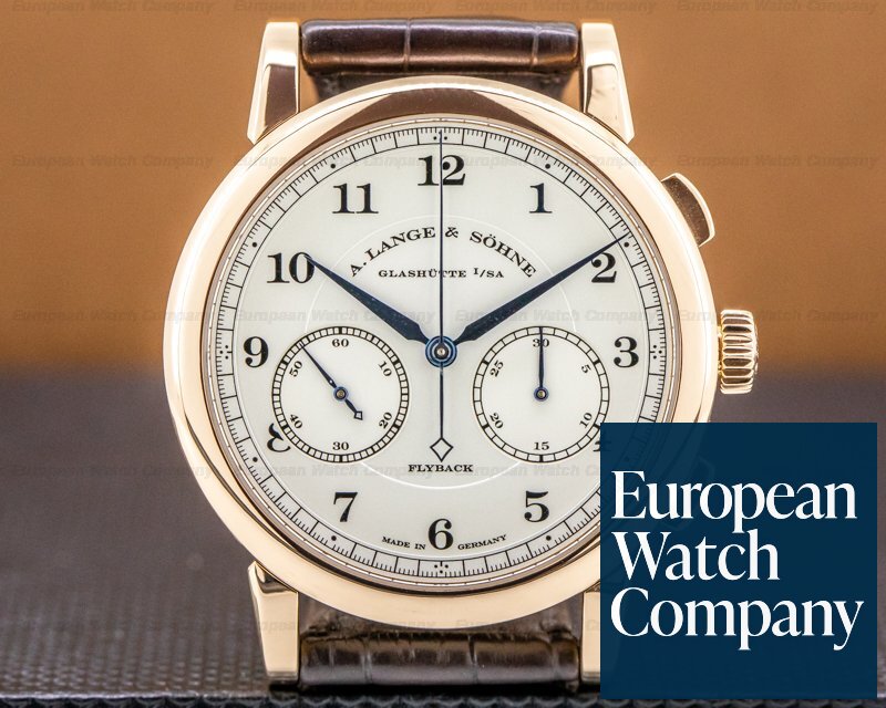 A. Lange and Sohne 1815 Chronograph 402.032 18K Rose Gold Silver Dial Ref. 402.032