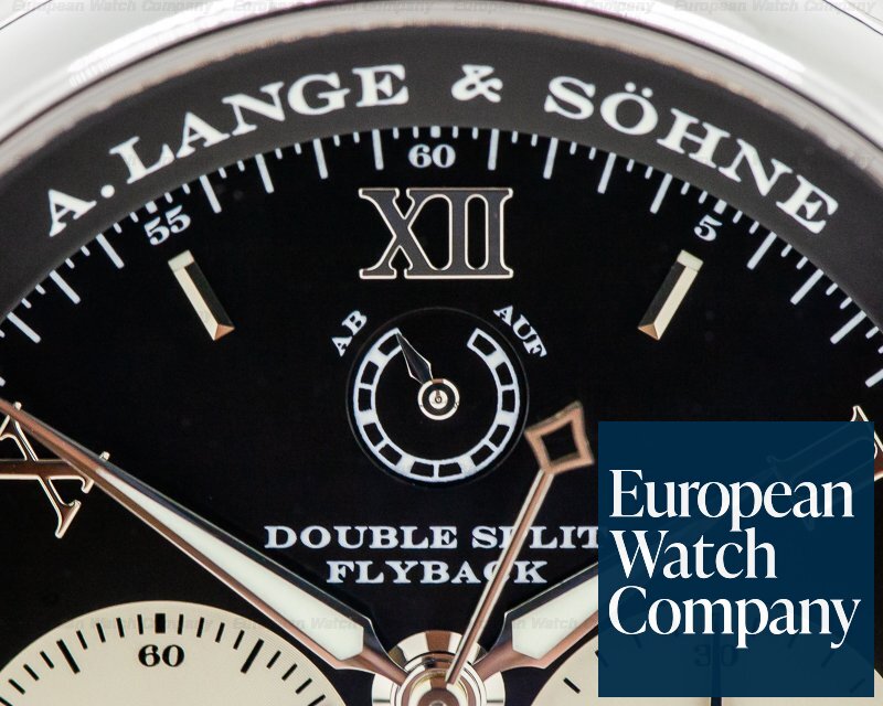 A. Lange and Sohne Datograph Double Split Black Dial Platinum Ref. 404.035