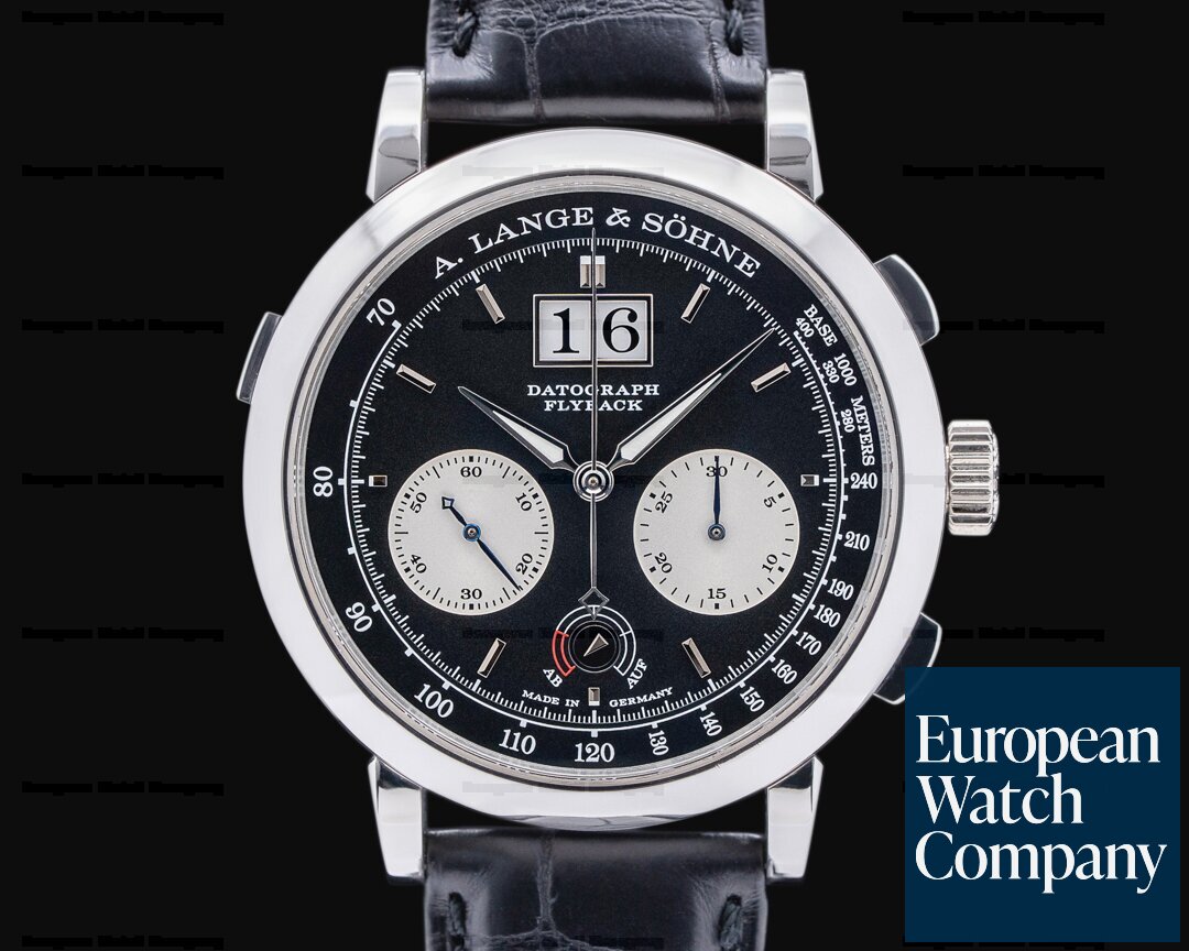 A. Lange and Sohne 405.035 Datograph 405.035 Up / Down Flyback Platinum + Deployant