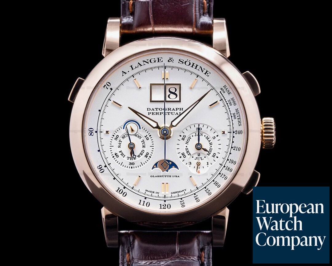 A. Lange and Sohne 410.032 Datograph Perpetual 410.032 Calendar Chronograph 18K Rose Gold 
