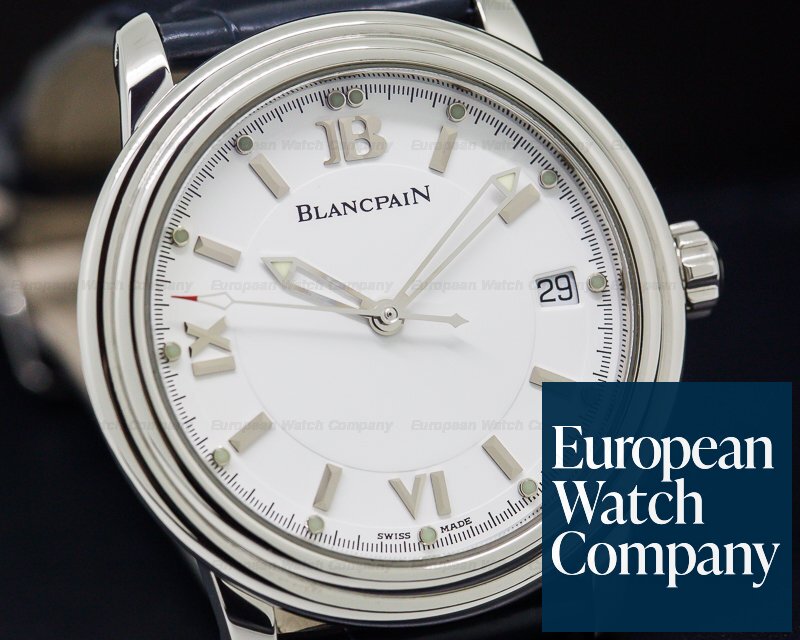 Blancpain Leman SS White Dial / Deployant Ref. 2100-1127-53B