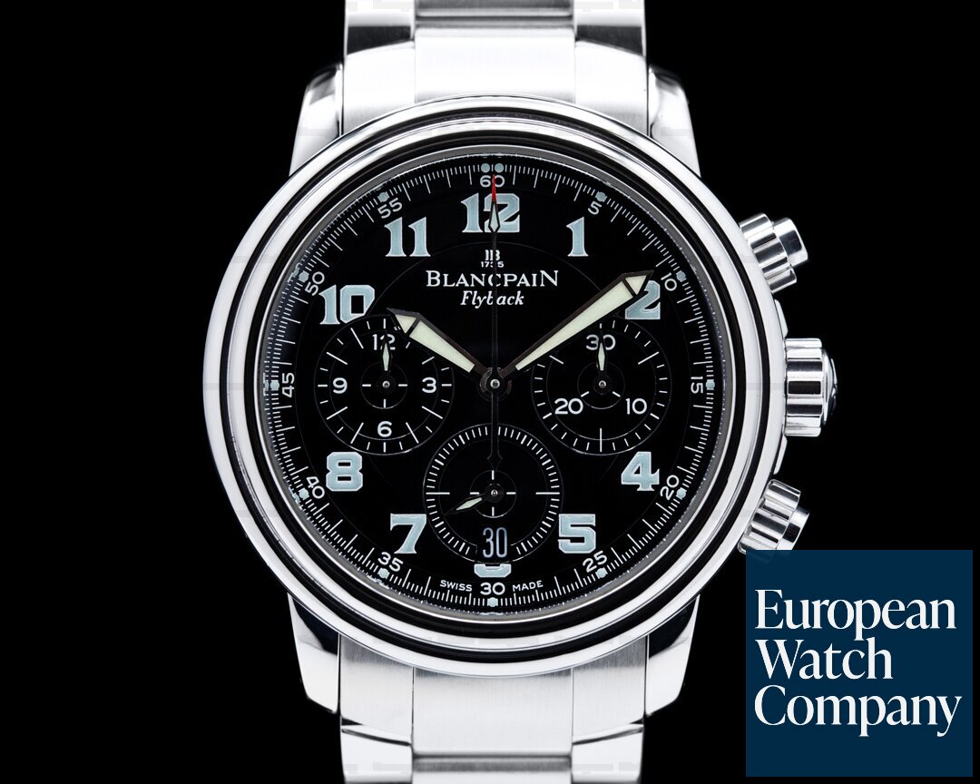 Blancpain Leman Flyback Chronograph Black Dial SS Ref. 2185F-1130-71