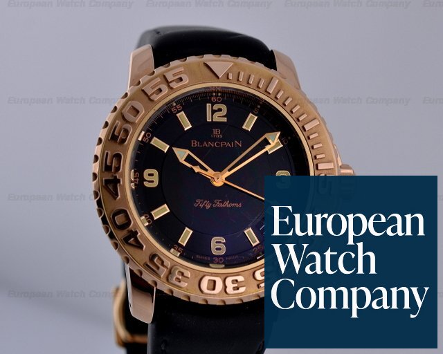 Blancpain Fifty Fathoms Air Command Black Dial 18K Rose Gold Limited 40MM Ref. 2200-3630-53B