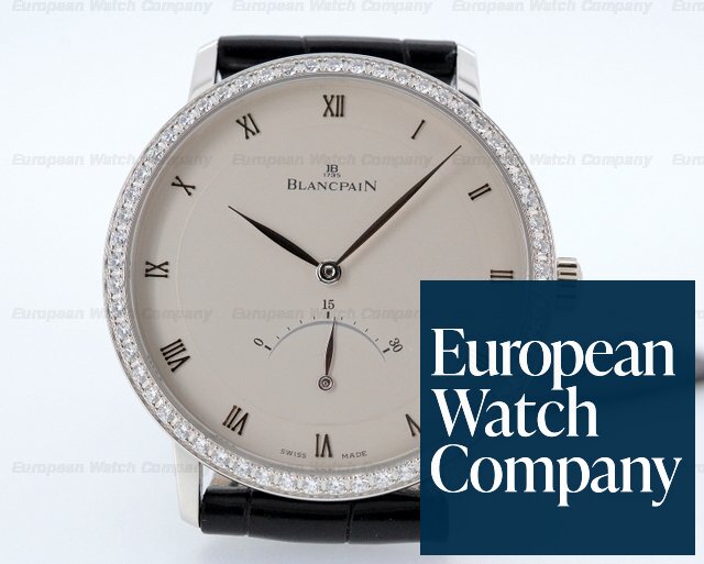 Blancpain 4063-1942-55 Retrograde Seconds 18K WG Diamond Bezel 