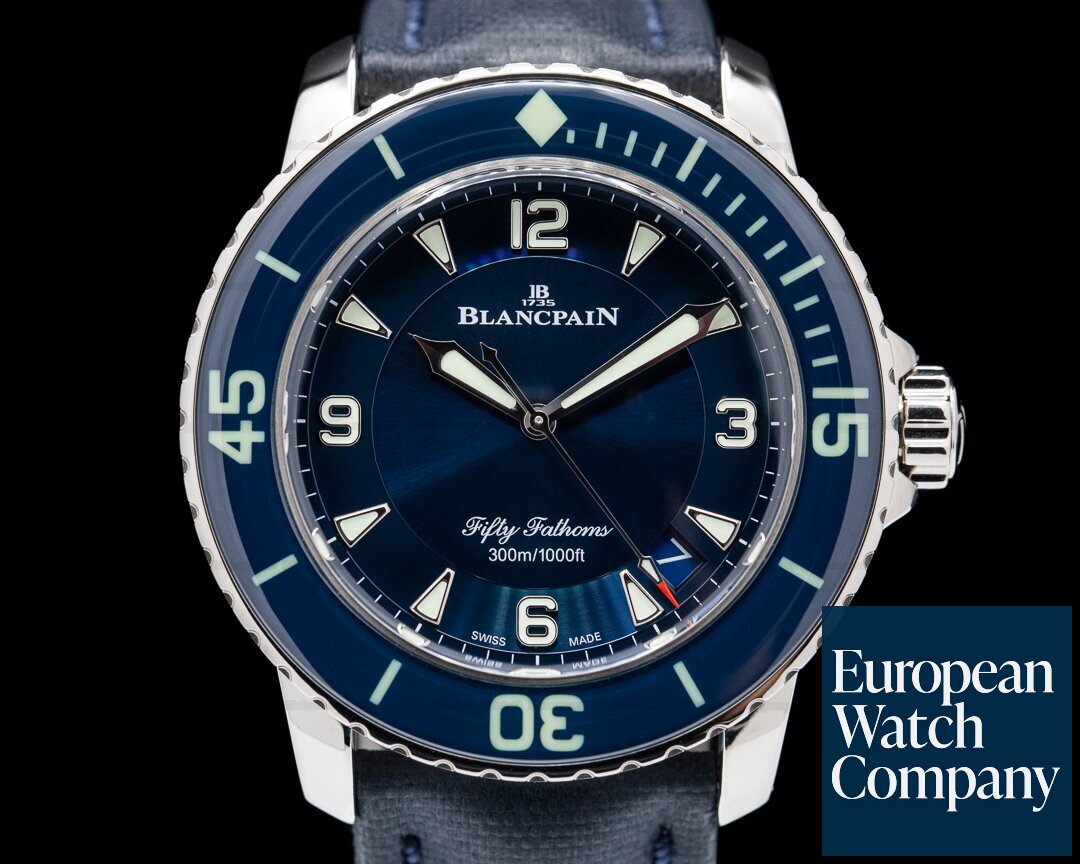 Blancpain Fifty Fathoms White Gold / Blue Dial LIMITED Ref. 5015-1540-52