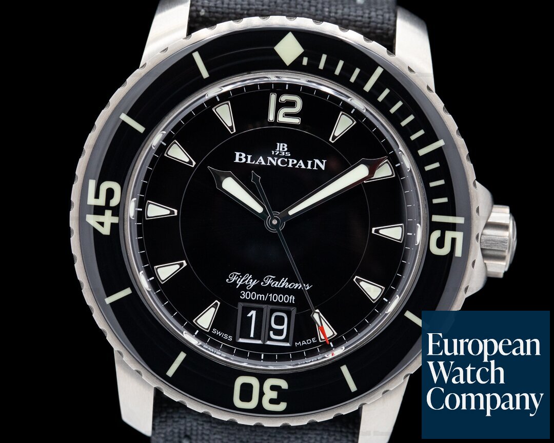 Blancpain Fifty Fathom Grande Date / Black Dial Titanium 2022 Ref. 5050-12B30-B52A