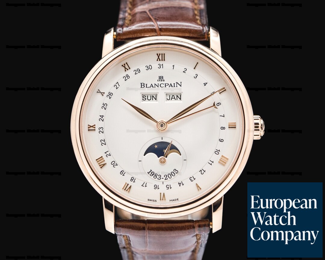 Blancpain 6263A-3642A-55 Villeret Complete Calendar Moonphase 20th Anniversary 18K Rose Gold