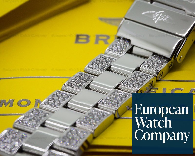 Breitling Chronomat Evolution SS Black Dial Diamond Bezel + Bracelet Ref. 1337053/B682