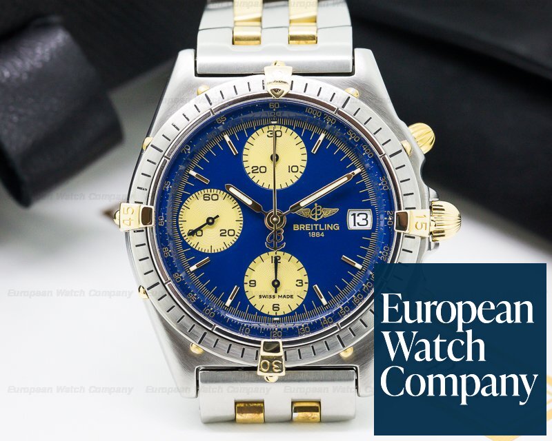Breitling 81950 Chronomat Chronograph 18K / SS Blue Dial 39MM