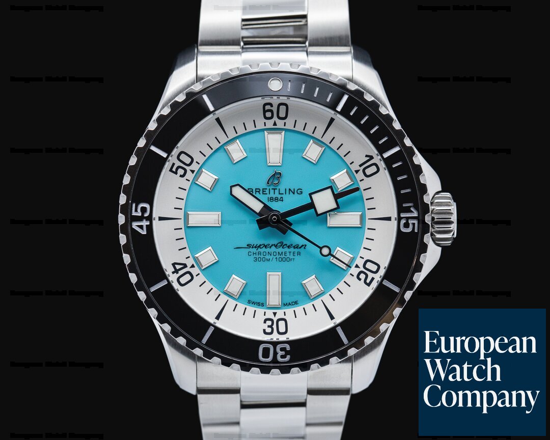 Breitling A17376 SuperOcean 44 Turquoise Dial 