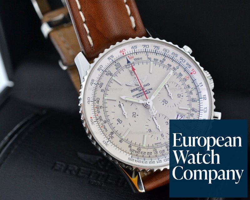 Breitling AB012312/G756 Navitimer 01 Limited Edition Chronograph Silver Dial SS