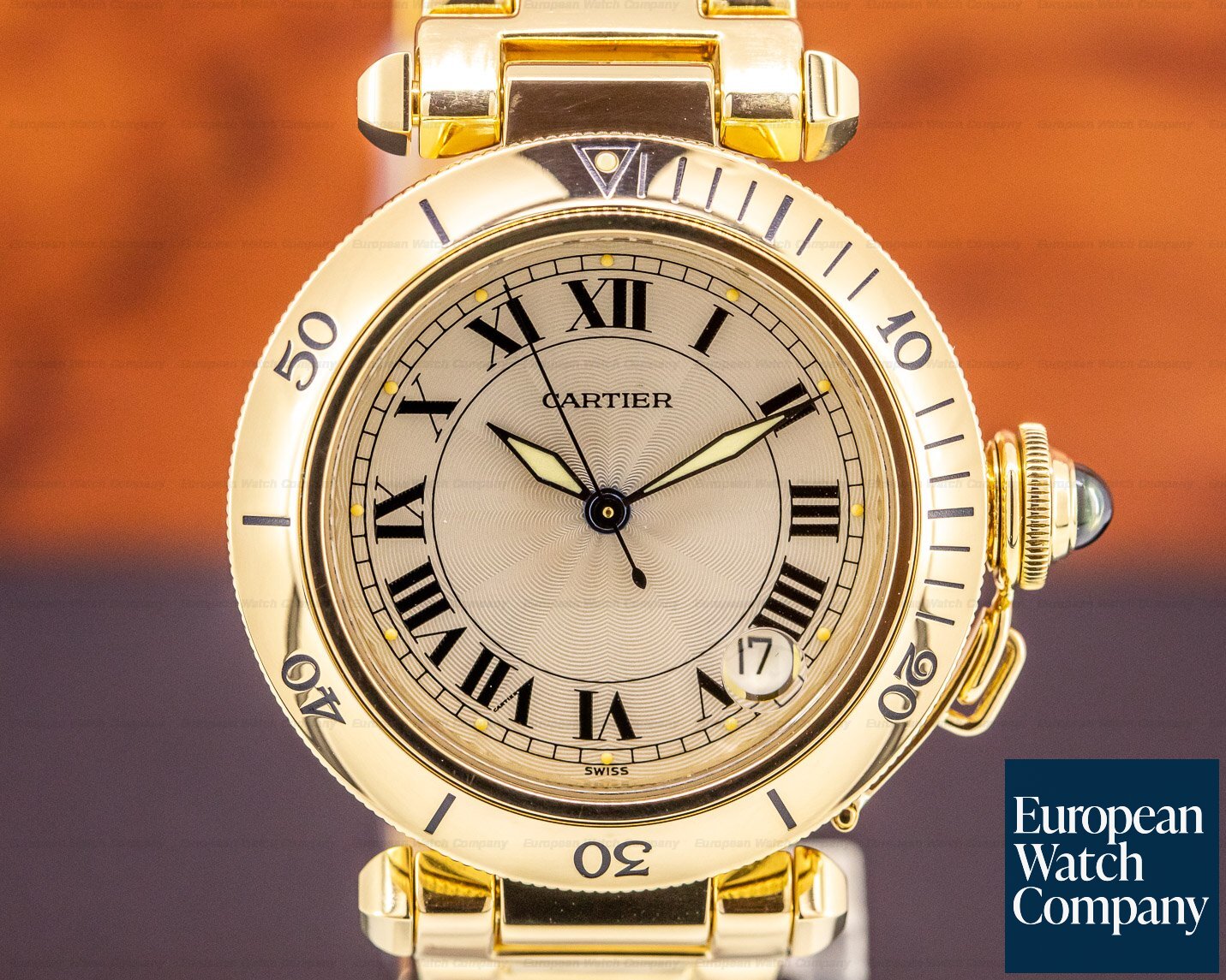 Cartier Pasha Automatic 18k Yellow Gold 35MM Ref. 1035