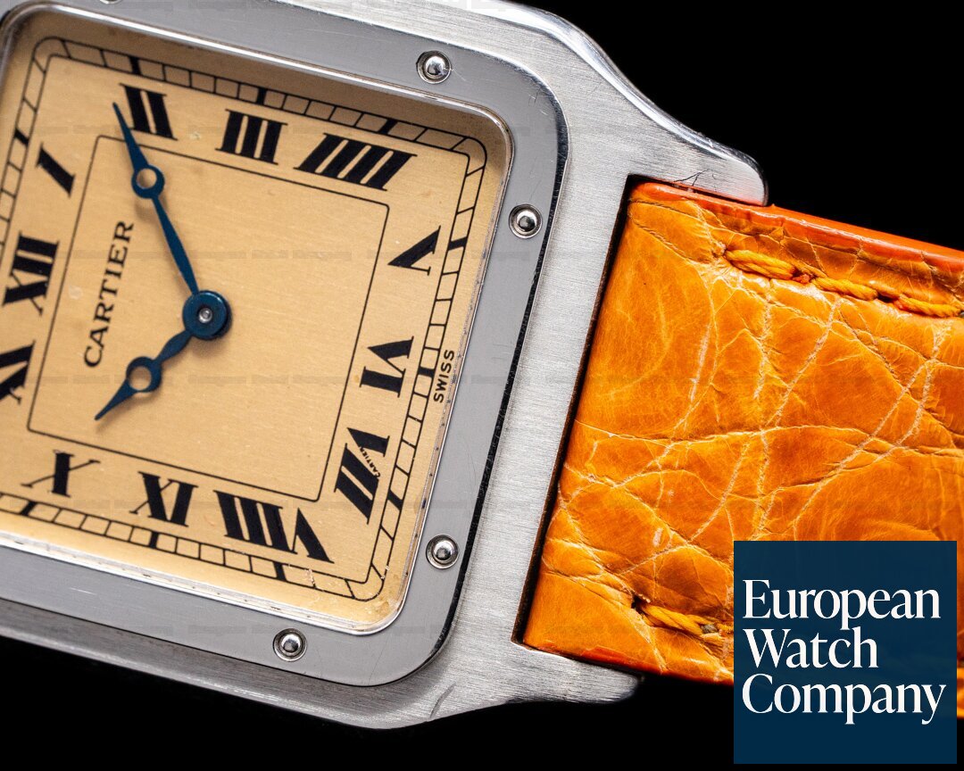 Cartier Santos Dumont 1575-1 Platinum 90th Anniversary RARE Ref. 1575-1