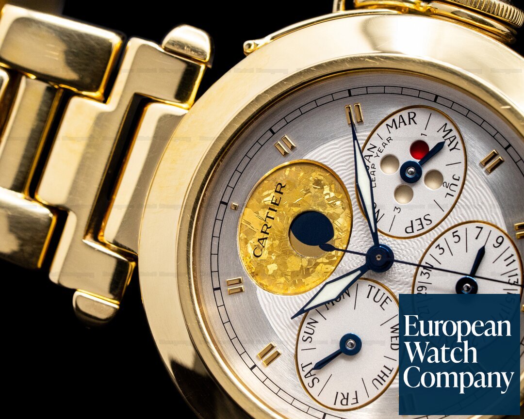 Cartier Pasha Perpetual Moonphase Automatic 18k RARE FULL SET Ref. 2113