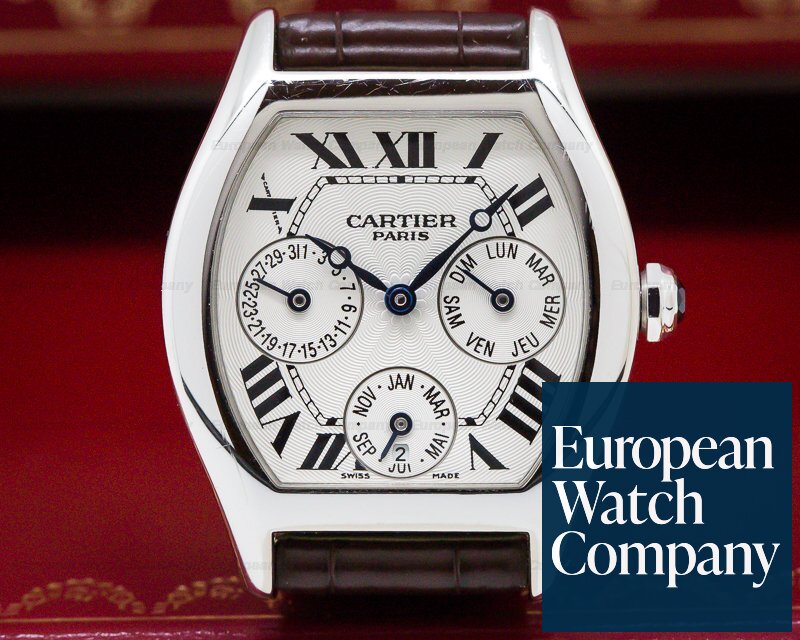 Cartier Collection Privee Tortue Perpetual Calendar 18k White Gold Limited Ref. 2540