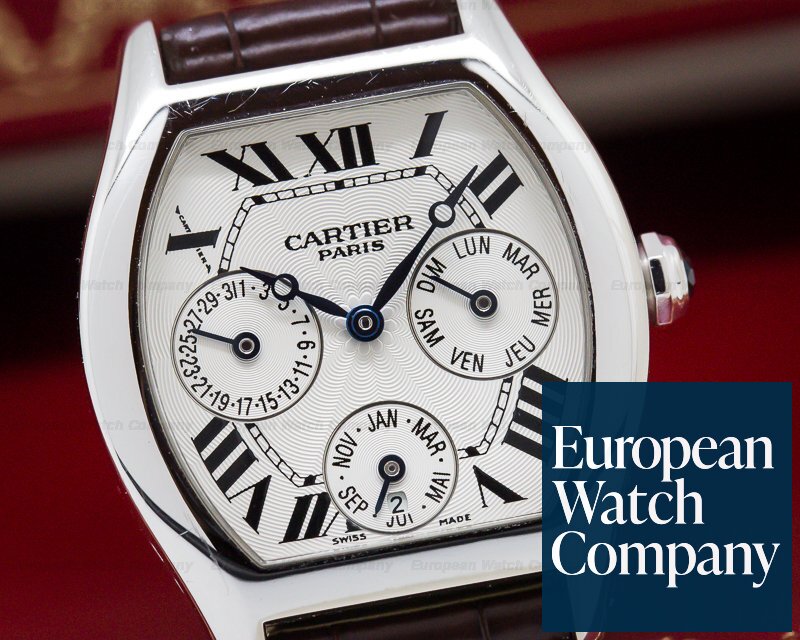Cartier Collection Privee Tortue Perpetual Calendar 18k White Gold Limited Ref. 2540