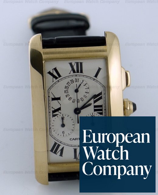 Cartier American Tank Chronograph YG Ref. 