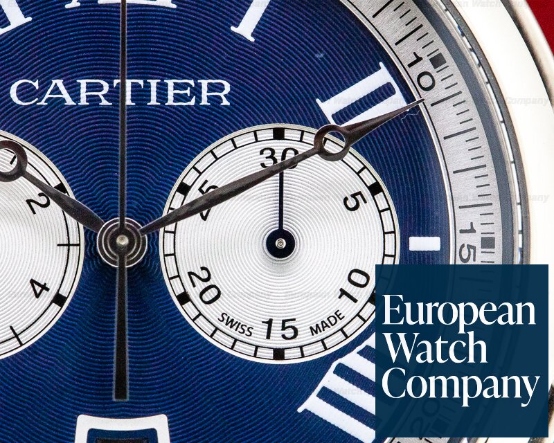 Cartier Rotonde de Cartier Chronograph 18k WG Blue Dial LIMITED Ref. W1556239