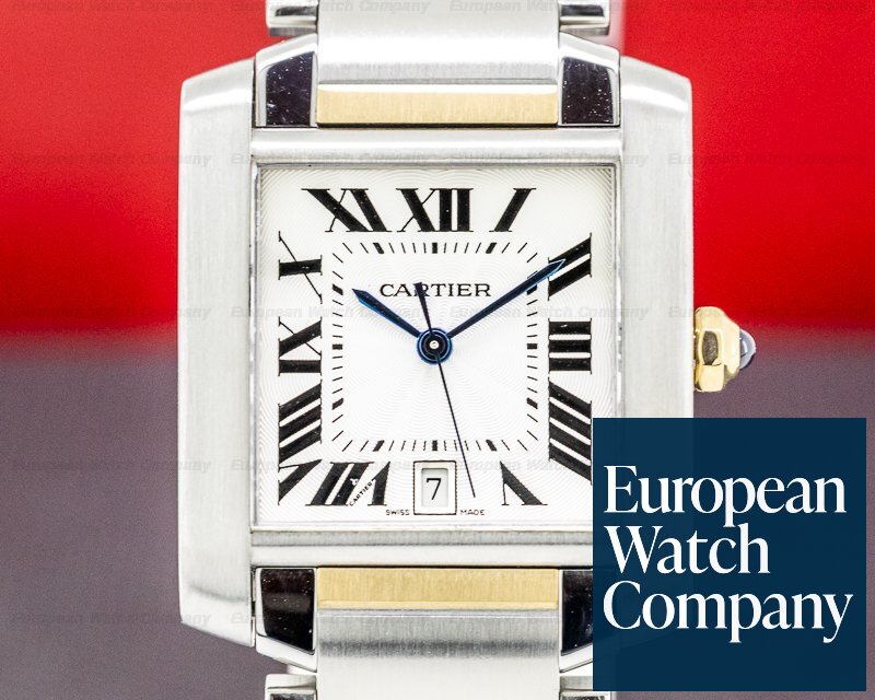 W51005Q4 Cartier Tank Francaise Large Yellow Gold Steel Watch