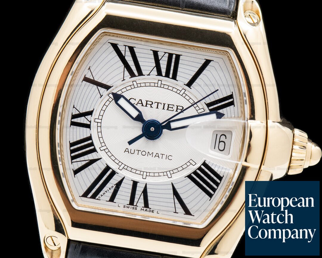 Cartier Roadster Automatic 18K Yellow Gold Silver Dial Ref. W62005V2